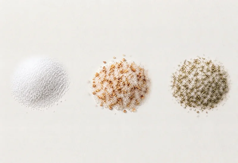 Fine &middot; Roasted Garlic &middot; Rosemary Garlic &mdash; the blend, close up