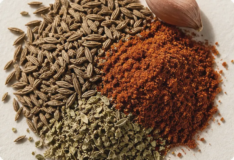For Empanadas — the blend, close up
