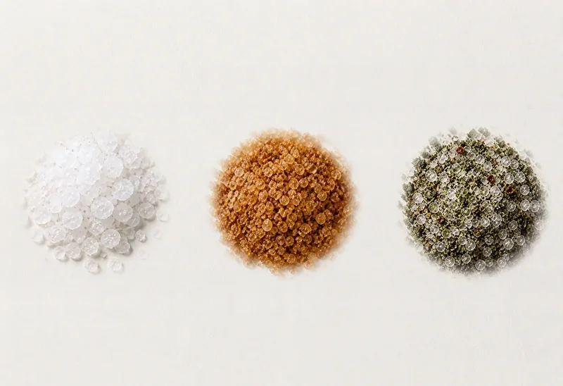 Crystals · Oak-Smoked · Chimichurri — the blend, close up